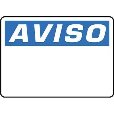 Accuform 10 in W, 7 in H, Adhesive Poly SHMRBH834VS